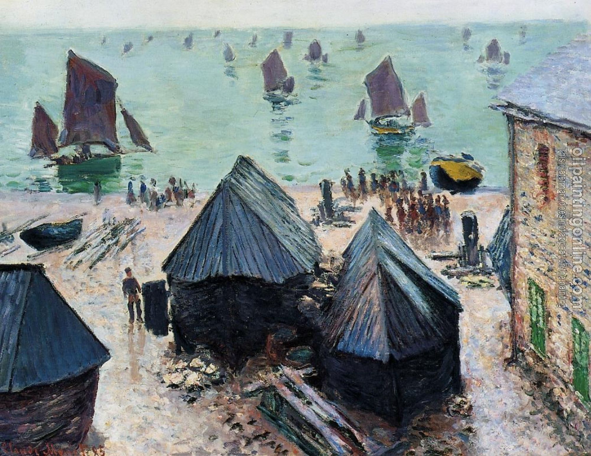 Monet, Claude Oscar - The Departure of the Boats, Etretat